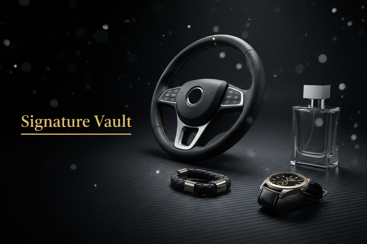 Signature Vault Straight Text Banner